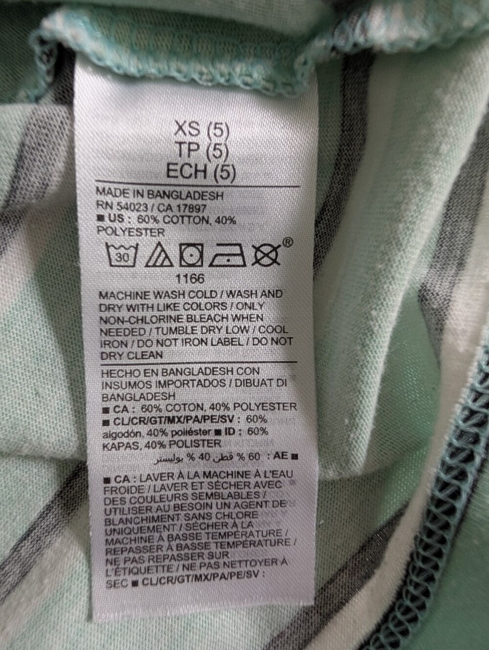 Old Navy Mint Green Striped Tank Top - Picture 3 of 3